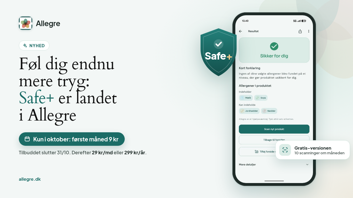Føl dig endnu mere tryg: Safe+ er landet i Allegre