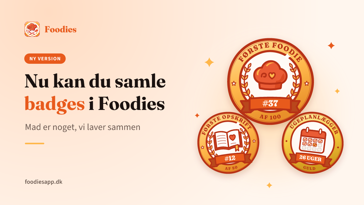 Nu kan du samle badges i Foodies